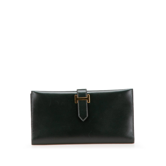 Pre-Loved Hermes Box Calf Bearn Wallet - Picture 1 of 12